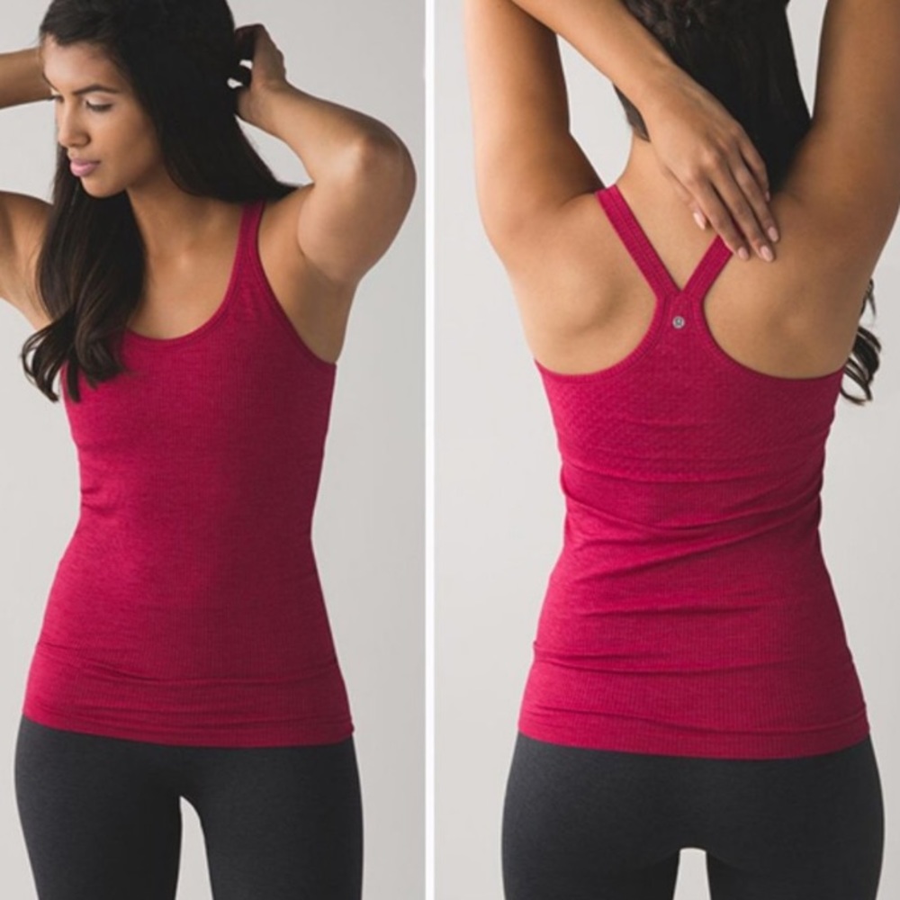 Lululemon ebb to street tank red